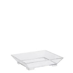 60 mm Şeffaf Plastik Mini Kare Sunum Tabağı