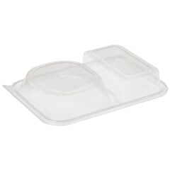 İki Bölmeli Kapaklı Hamburger Kabı