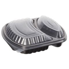 2 Bölmeli Sıcağa Dayanıklı Gıda Kabı (Mikrodalgaya Uygun) Koli - 200 Adet