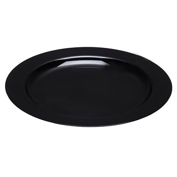 26 cm Plastik Siyah Tabak