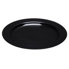 26 cm Plastik Siyah Tabak