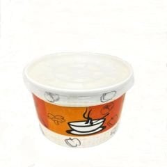 16 oz Karton Çorba Kasesi Kapaklı Set