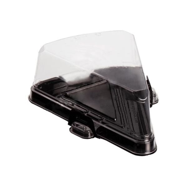 Plastik Dilim Pasta Kabı Siyah Taban