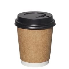 8 oz Double Wall Kraft Karton Bardak