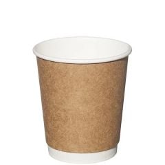 8 oz Double Wall Kraft Karton Bardak