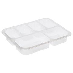 Altı Bölmeli Film Yapıştırmalı Şeffaf Gıda Kabı