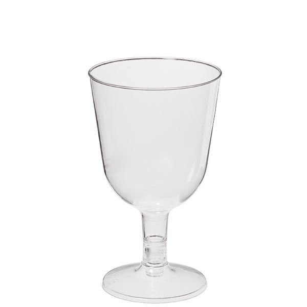 Plastik Şarap Bardağı Şeffaf Ayaklı 150 cc