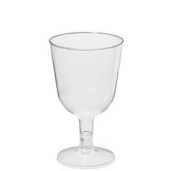 Plastik Şarap Bardağı Şeffaf Ayaklı 150 cc