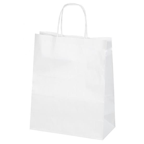 Beyaz Kraft Çanta Orta Boy 25x12x31
