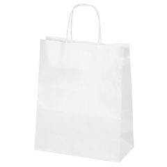 Beyaz Kraft Çanta Orta Boy 25x12x31