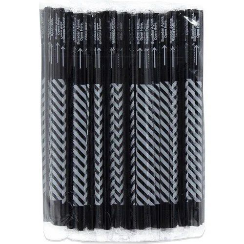 Jelatinli Körüksüz Plastik Pipet-Siyah