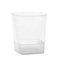 Plastik Kare Viski Meşrubat Bardağı 220 cc