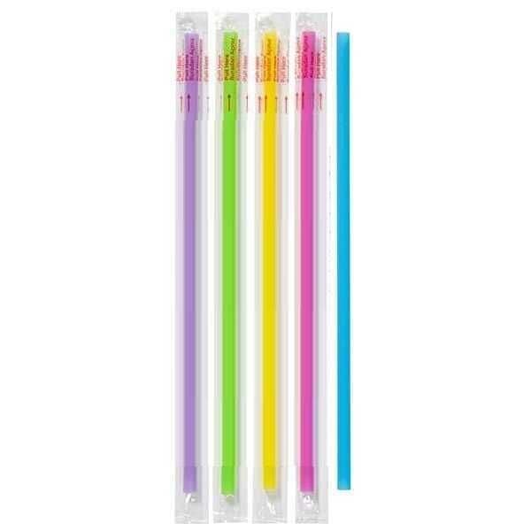 Jelatinli Körüksüz Plastik Pipet - Renkli