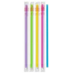 Jelatinli Körüksüz Plastik Pipet - Renkli