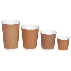 16 oz Double Wall Kraft Karton Bardak